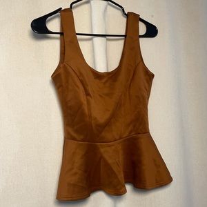 Burnt Orange peplum top